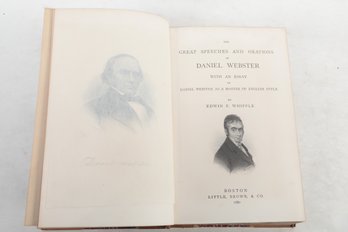 Leather Binding:  Daniel Webster Great Speeches & Orations 1880