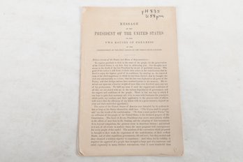 President ANDREW JOHNSON. WASHINGTON, December 4, 1865 MESSAGE OF THE PRESIDENT OF THE UNITED STATES