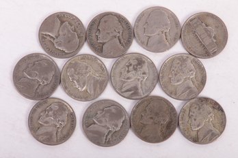 Mixed Lot Of Jefferson War Nickels - 12 Coins