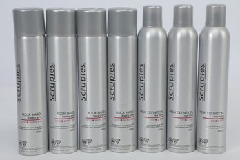 Lot Of 6 Scruples High Definition Firm Hair Spray Silver Can 10.6oz And Finishing Spray