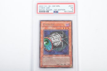 2002 Yu-Gi-OH Cyber Jar Magic Ruler 1st Ed Mrl #077 PSA Graded Card