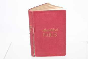 1867 Paris And Northern France By Karl Baedeker,  MAP
