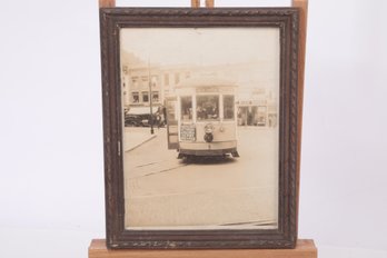 191-20'sBank Street Trolly Picture In 9 1/2' X 11 3/4' Frame