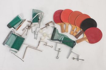 Box Lot Of Ping Pong Supplies