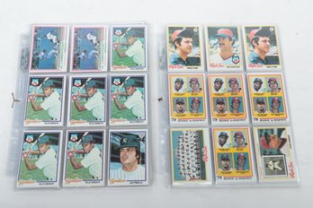 1978 Topps Baseball Red Sox  And New York Yankee Cards