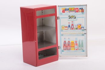 Vintage Red Tin Refrigerator Manufactured By Nassau Products In (Gabriel Industries)