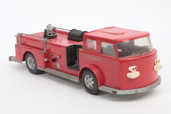 Vintage 1960's Buddy L Steel Fire Engine Truck Texaco Chief Deluge