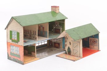 Vintage Marx Tin House & Shed