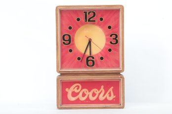 Vintage Coors Lighted Advertising Clock