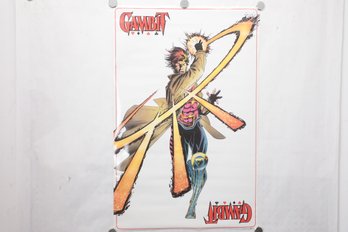 GAMBIT RARE VINTAGE 1993 LARGE POSTER MARVEL ENTERTAINMENT GROUP GREG WRIGHT New