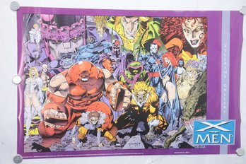 Vintage Marvel Poster X-Men Villains Gallery NEVER DISPLAYED! 34x22 1992 Jim Lee New