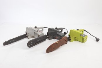 Lot Of 3 Used Working Electric Chainsaws