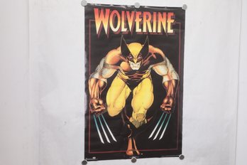 Vintage Wolverine 1989 Poster Marvel 22' X 33.5' Arthur Adams P12 New Never Opened