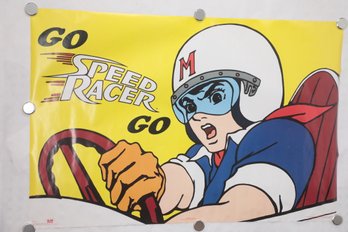 Large Vintage Speed Racer Poster 1993 - Go Speed Racer Go - 23''x30'' New Never Opened