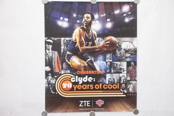 Vintage ZTE Walt 'Clyde' Frazier '70 Years Of Cool' 20x24 Poster NEW SEALED