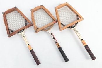 3 Vintage Tennis Rackets 2 Pancho Gonzales - 1 Rod Laver