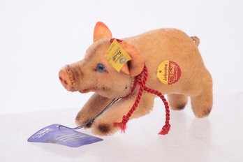 Vintage Steiff Pig (3970/10) Jolanthe ~ With All Original Tags Attached