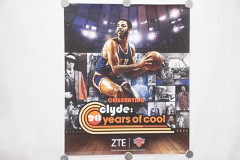 Vintage ZTE Walt 'Clyde' Frazier '70 Years Of Cool' 20x24 Poster NEW SEALED