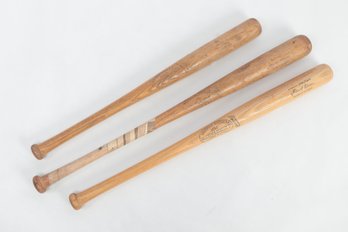 3 Vintage Baseball Bats- 2 Hank Aaron - 1 Roberto Clemente