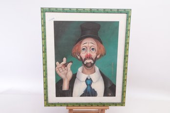 Framed 1972 Red Skelton Print As A Clown With Second Signature (See Pictures)