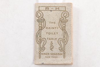 Trade Catalog Miniature Advertising The Dainty Toilet Table. Riker-Hegeman, New York.