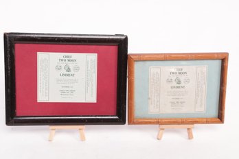 2 Framed Chief Two Moon Labels