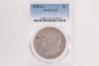 1878 CC Morgan Silver Dollar PCGS Graded F16