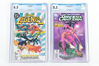 2 Slabbed & Graded Comics - Green Lantern #18 CGC 8.5 (2007) - Legends #6 CGC 6.5 1987