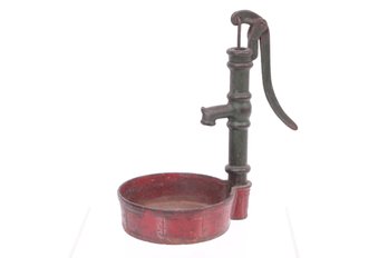 Antique Painted Cast Iron Well Water Pump