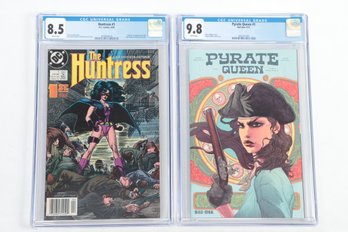 2021 Pyrate Queen #1 CGC 9.8 From Bad Idea - DC Huntress #1 CGC 8.5 - 1989