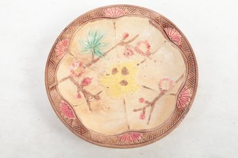 1800's Daisy Flower Majolica 7 3/4' Plate