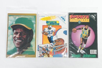 Sports Personality Comics Sports Legends OJ Simpson 1992 - Magic Johnson 1992 - Rickey Henderson 1991