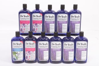 .Lot Of 11 Assorted Dr Teals Foaming Bath With Epsom Salt