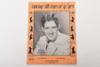 2 Pieces 2910's Rudy Vallee Sheet Music