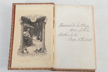 Bookplate.  Letters Of Mrs. Adams 1848 Full Leather Binding