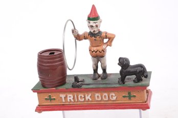 Reproduction Trick Dog Cast Iron Coin Bank