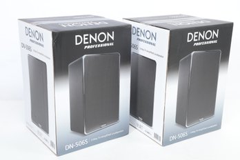 Pair Of Denon Professional DN-506S 3 Way Tri-Amplified Loud Speaker