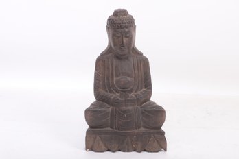 Large Vintage/antique Hand Carved Wood Budha