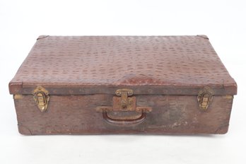 1920-30s Large Je Fournier Montreal Faux Crocodile Suitcase