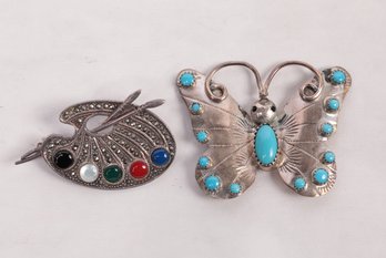 2 1950-60's Sterling Pins