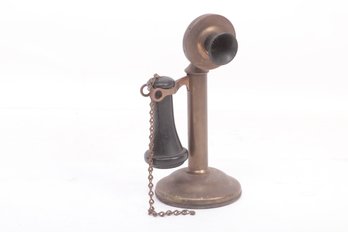 Antique Brass Candlestick American Bell Telephone Co Phone