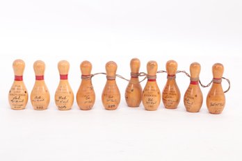 Grouping 1969-1970's Miniature Bowling Pins Awards