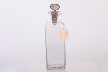 Early Antique Hand Blown Whisky Decanter With Mother Of Pearl Stoper