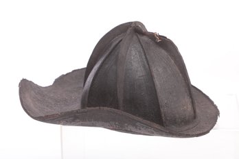 Antique Circa 1850s' - 1860s' Leather Fireman Hat