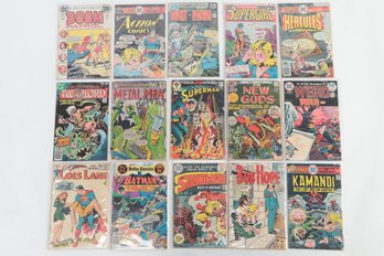 15 Low Grade Vintage DC Comics - Batman- Metal Men - Superman