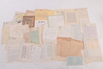 Large Lot Of Early 1900s Lowell Lincoln Richards  Personal Correspondence Inc Purchase Of New Development Home