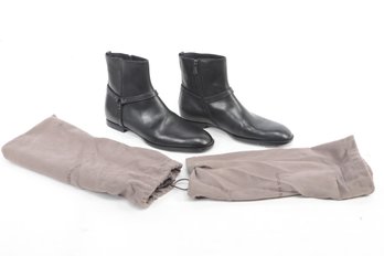 Men's Bottega Veneta Black Leather Boots Size 43 (US 10)