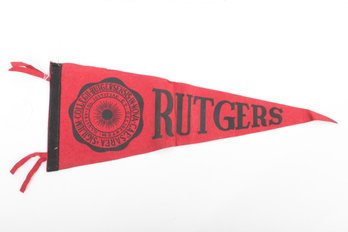 1940's Rutgers (NJ) State Teachers College Felt Pennant