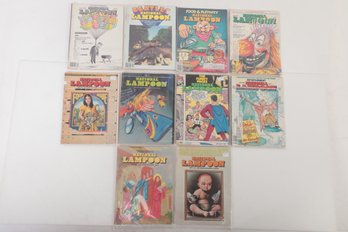 10 1970's National Lampoon Magazine Issues