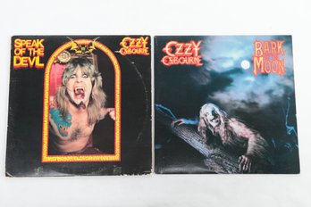 2 Albums By Ozzy Osbourne - Bark At The Moon - Speak Of The Devil Double LP